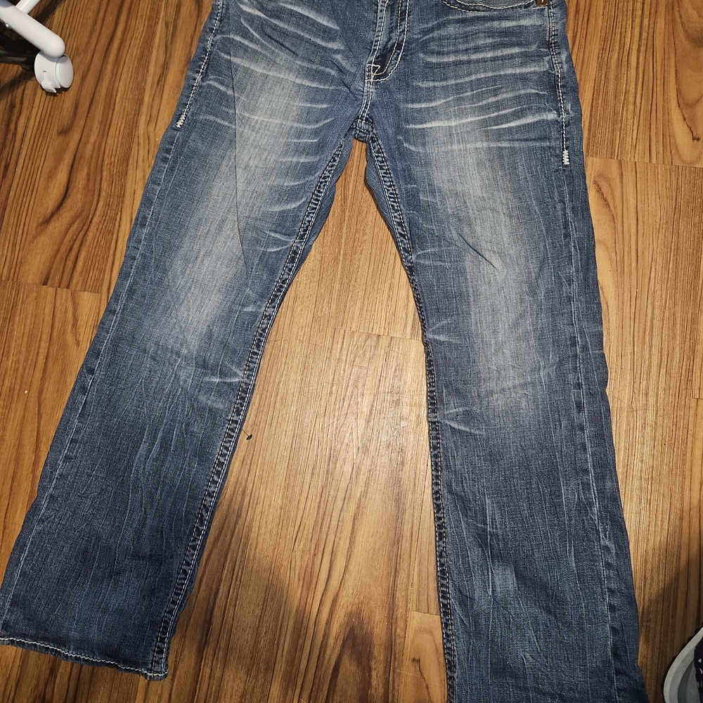 Big Star Men's Faded Indigo Pioneer Bootcut Jeans 34R